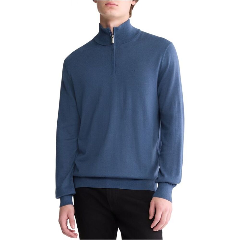 Calvin Klein Mens Long Sleeve Quarter-Zip Pullover Sweater, NWT